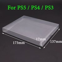 10pcs Clear transparent box cover For PS5 For PS4 For PS3 game card collection display storage PET protective box