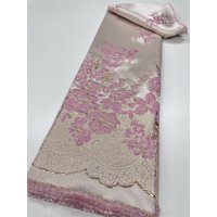 Haute Qualité Africain NigWin Dorure Tulle Dentelle Tissu Broderie Organza Français Dentelle Jacquard Brocade Dentelle Tissu QF0718-1
