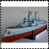 1:200 Scale Russian Battleship Andrei Pervozvanny Card Paper Model Kit Puzzles Handmade Toy DIY