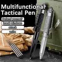 Multifunctional Metal Tactical Ballpoint Pen Aluminum Anti Slip Self Defense Pen Military Outdoor Tactical Pen Glass Breaker Pen