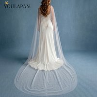 TOPQUEEN Bolero Capas De Mujer Elegantes Lujo Backless Pearl Chain Long Wings Tulle Cape Women Party Evening Dress Shawl Vg33