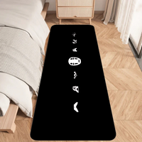 Studio Ghibli No Face Floor Mat Graphic Printed Flannel Doormats For Bathroom Kitchen Entrance Carpet Home Decor