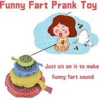 Funny Whoopee Cushion Prank Toy, Press to Make Fart Sound, Auto Rebound Reusable Joke Gadget for Kids Adults Party Classroom