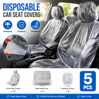 Disposable Plastic Car Seat Covers Stain Resistant Waterproof Dustproof Cushion Protective Universal Interior Accessories
