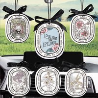 6PC Air Freshener Car Perfume Natural Scented Tea Paper Auto Hanging Deer Shape Aromatherapy Car Accessories Interior Decoration