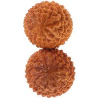 2 Pcs Cliff Cypress Fitness Ball Palm Hand Massager Wrist Yellow Wooden Textured Balls