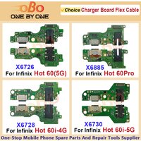 USB Charging Dock Board For INFINIX Hot 60 60i 5G PRO 4G X6726 X6728 X6730 X6885 Charger Port Connector Flex Cable Repair (1Pc)