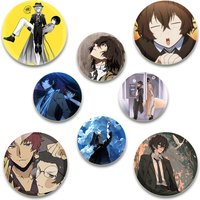 Osamu Dazai/Akiko Yosano/Atsushi Nakajima/Kyouka Izumi Figure Brooches Cosplay Exquisit Badge for Backpack Accessory Enamel Pins