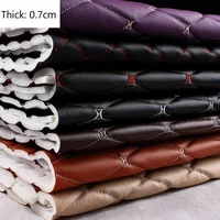 100x158cm Faux Leather Quilted Foam Padded Fabric Wear-Resistant Car Seat Cover / Sofa Cushion Upholstery DIY
