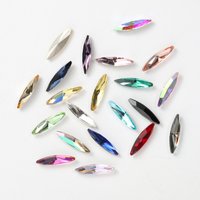 4x15mm Horse Eye Rhinestones K9 Glass Navette Crystal Strass Glue On Nails Decoration Art Crafts Supplies Pointback Rhinestones