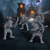 4Pcs Fierce Goblin Squad Minis – Intricately Designed Collectible Warrior Figures, Great Additions for Tactical Tabletop Rpgs