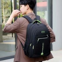 Oxford Cloth Students Daypack Scratch Prevention Contrast Color Large Capacity School Bag Anti-splash Water Fixed Webbing