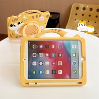Cute Cat Stand Case For iPad A16 11th 2025 2022 10th 10.9 Air 4 5 6 Pro 11 2024 Kids Cover iPad 10.2 9 7 8 Mini 1 2 3 Capa Funda