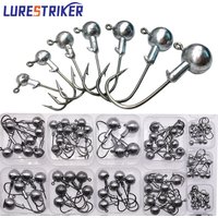 Lurestiker All sizes 1g 2g 3g 4g 5g 7g 9g 12g 16g 20g 25g 28g Box package jig head hooks for soft worm crankbait