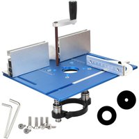 Oberfräsen-Lift-Kit und Aluminium-Fräsenplatte für Universalität, Holzbearbeitung, Frästisch, Werkbank, Trimmer, Gravur, Maschine