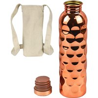 AliExpress NONE 1000ml Copper Drinking Bottle Hammer Pattern Leakproof Sports Water Bottle Outdoor Cycling Gym Fitness Travel Drinking Cup
