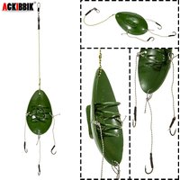 Ackibbik 1pc Carp Bait Cage Spoon Shape Feeder Fishing Equipment Carp Fishing Feeders Cage Carp Fishing Baits Lure Cage