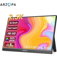 ARZOPA 16inch 2K Portable Monitor 16:10 IPS Screen with type-c mini hdmi Second Display for MAC/Laptop/PC/Xbox/PS4/5/Switch,Z1RC