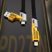4 In 1 PD 65W USB Type C Data Cable Fast Charging For iPhone 15 14 13 12 11 Samsung Xiaomi Redmi Huawei Wire Cable Fast Charger