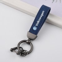 Leather Car Logo Styling Keychain Key Chain Rings for Volkswagen VW Golf 7 MK7 Golf 6 MK6 Tiguan Polo CC Jetta Auto Accessories