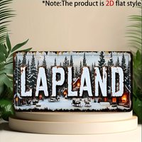 2D Plane - Only Decorative Items Available, 1pc, Vintage Lapland Metal Decorative Plaque And Ornament, Rustic Style Wall Decor,