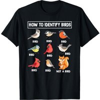 Wie man Vögel, Nichtvögel, Eichhörnchen identifiziert, lustige Bilder, Vogelbeobachter und lässige Grafik-T-Shirts erkennt, Damenbekleidung, Sommer, Y2K