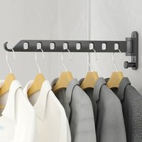 Wall Mounted Foldable Drying Rack Clothes Loop Hanger Rack Windproof Laundry Dryer Retractable Invisible Wall Hanging Organizers