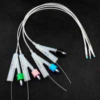 Professional Pet Dog Foley Double Lumen Urinary Catheter Silicone With Guide Wire Stylet Urolithiasis Retention 5FR 6FR 8FR 10FR