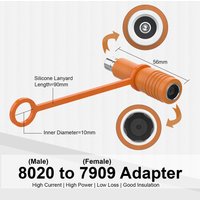 1/2pcs 8mm Connector DC 7909 to DC 8020 Adapter for Solar Panel RV Portable Power Station for Jackery Explorer Series 1500 2000