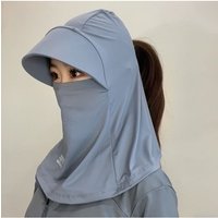AliExpress NONE New sunscreen hat for women in summer, neck protection, face protection, cycling, sun hat, UV protection, face mask integrated