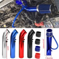 Universal 3'' inch 76mm 350mm car Air Intake Pipes Aluminum cold Air Intake Pipe kit System Duct Tube Kit Air filter