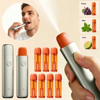 1Set Smart Electric Oral Spray Refill with 7 Flavor Cartridges,Long-Lasting Breath Freshening Atomized Oral Freshener Deodorizer