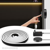 24V LED Strip High Quality Black Silicone LED Neon Light Tube Touch Motion Sensor Switch DIY Kitchen Cabinet Bedroom Backlight