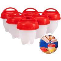 3/6pcs BPA Free Silicone Egg Boiler Steamer Non-stick Silicone Egg Cook Cups Fast Egg Poacher for Breakfast Kitchen Cooking Tool