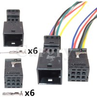 1 Set 6P 8E0971833 8E0971834 1418784-1 AC Assembly Car Anti-glare Rearview Mirror Cable Harness Sockets For VW