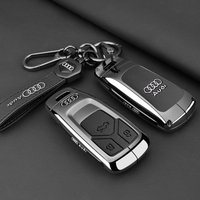 Fashion Zinc Alloy Car Key Case Cover Shell Protection For Audi A4 A4L A5 Q5 Q7 TT TTS 8S B9 2016 2017 2018 Keychain Accessories