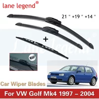 Car Wiper Front & Rear Wiper Blades For VW Golf Mk4 1997 - 2004 Windshield Windscreen Clean Window Car Rain Brushes 21"+19"+14"