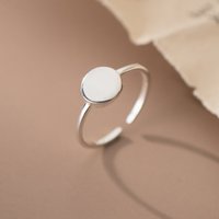 925 Sterling Silver Smooth Surface Round Open Rings For Women Wedding Female Luxury Jewelry Wholesale Free Delivery Jewellery