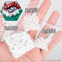 Scale 1:87/100/150/200 Sitting White People Model ABS Figures Man For Train Passenger Scene Sand Table Diorama Materials