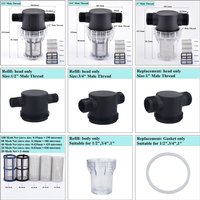 1/2" 3/4" 1" Male Thread Garden Watering Filter Car Wash Irrigation Hose Accessories 10/20/40/80/100 Mesh Replace Filter Element