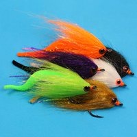 2PCS/6PCS #3/0 Big Game Fly Tying Hook Small Dragon Tail Streamer Flies Bass Pike Musky Saltwater Baitfish Fishing Flies Lure