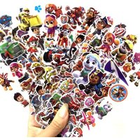 12Sheets Paw Patrol Bubble Stickers Cute Cartoon Patrol Anime Figure Ryder Marshall Skye 3D Sticker Kids Birthday Party Supplies