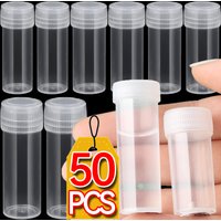 5/7ML Sample Jars Mini Bottle Plastic Vials with Lids Test Tube Containers for Beads Glitter Powder Pill Storage Travel Bottles