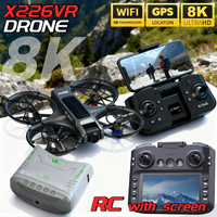 NEW for Genuine X226VR/X226 Mini Drones 8K Professional Remote Control Helicopter Plane RC Dron with Screen Quadcopter Toys Gift