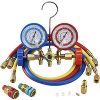 Refrigerant Manifold Gauge Air Condition Refrigeration Set Charging Hose for R12 R22 R404A R134A Refrigerants
