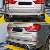Gloss Black M Performance Style Rear Diffuser&Rear Side Splitter Lip For BMW X5 F15 M50i/M Sport 2013-2017 Bodykits Tuning