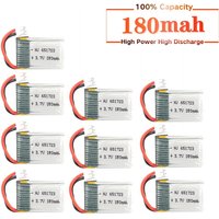 1/3/5/10/20Pcs 3.7v 180mah 651723 LIPO Battery For JJRC H36 E010 E010C E011 E013 F36 NH010 Battery RC Quadcopter Spare Parts
