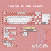 Darling In The Franxx Pbt Keycaps Zero Two Full Set Heat Sublimation Fit 68/87/108key Replace Custom Mechanical Keyboard Suite