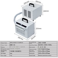 Wire Control/Remote Control Split Mobile Air Conditioner Free Installation Camping Tent 3000BTU 110V/220V