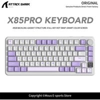 X85 ATTACK SHARK X85Pro Tri-Mode Gasket RGB Mechanical Keyboard Hot Swappable Knob TFT Screen PBT Keycaps for E-sports